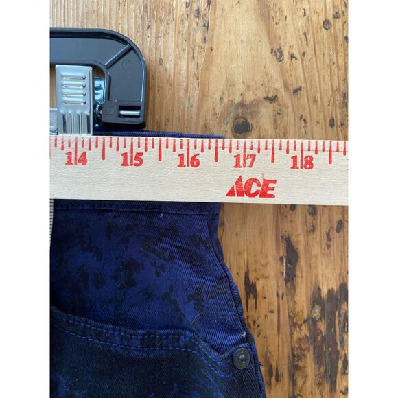 Gloria Vanderbilt Amanda Classic Tapered Jeans 14 Navy Paisley Stretch Denim NEW - Picture 8 of 9